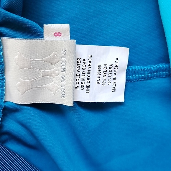 MALIA MILLS BLUE One Piece Swimsuit with Halter Neck and Bow - Picture 7 of 16